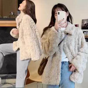 [에스이엔몰][SEN MALL] 안감 퀼팅 패셔너블 아우터 카라 퍼 자켓 (12512768A)