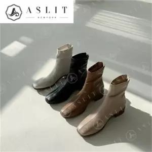 [애슬릿][애슬릿] 스판 삭스 스퀘어 토 여성 지퍼 앵클 부츠 4cm (7975642A)