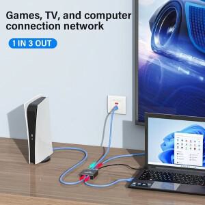 1000M Rj45 분배기 기가비트 이더넷 어댑터 인터넷 네트워크 케이블 익스텐더 PC TV 박스 라우터 공유기