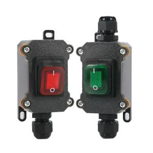 1/5/20pcs IP65 방수 해양 로커 스위치 LED 12V/24V/220V 야외 정션 박스 인라인 전원 코드