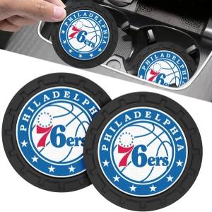 76ers 자동차 컵 홀더 코스터 음료 필라델피아 2pcs 인서트 농구 용품 방진 매트 2.75인치