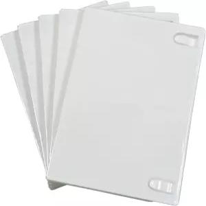 Maxtek 5 팩 스탠다드 14mm 화이트 싱글 CD 및 DVD 케이스 외부 클리어 아트워크 삽입 슬리브. 닌텐도 Wii