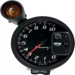EQUUS E6080 5인치 타코미터 10K RPM 블랙 다이얼 및 시프트 라이트
