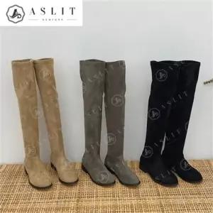 [애슬릿][애슬릿] 라운드 스웨이드 플랫 오버 니 삭스 롱 부츠 (7729476A)