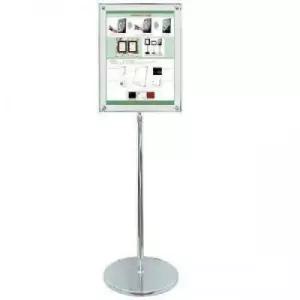 포스터 자석액자 스탠드(APS-1000CP) B3 크롬 백색펄판넬/사진/거치대/안내판/메뉴판/스탠드/광고판/액자