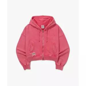 디아도라 diadora 가먼트워싱 스? 크롭 후드집업 자켓 우먼 PINK D5322LFT57PKD 456983