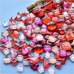 500g 혼합 색상 불규칙 크리스털 모자이크 타일 작은 DIY 취미 용 수제 공예 욕실·주방·가정용 장식 아트