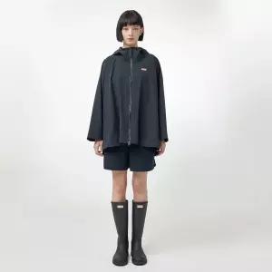 여성 워터프루프 레인 판초 우비 우의 레인코트 - 블랙 HEW0001ACZBLK