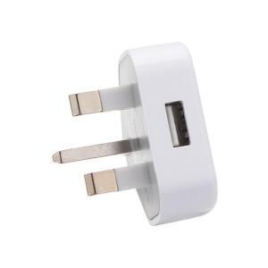 영국 플러그 USB 충전기 전원 어댑터, 사무실 1 포트, 5V 1A, 3 핀 벽