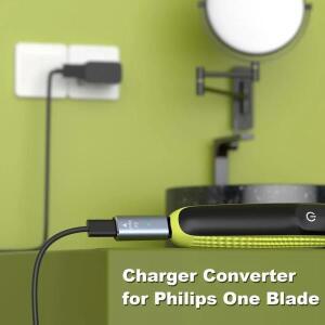 범용 C형 5V 면도기 충전기 어댑터, 필립스 원 블레이드 QP2724 QP2834 QP4530 QP1924 교체 전원 변환기