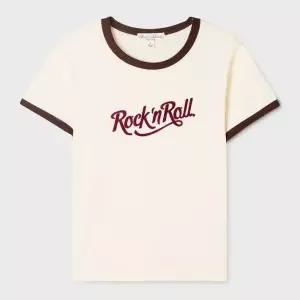 후아유 Rock Lettering Ringer T-shirt WHRAG721F