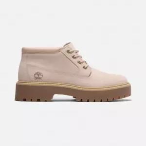 팀버랜드 TIMBERLAND 여성 스톤 스트릿 미드 레이스 워터프루프 부츠 - 라이트 베이지 A2HA9-EN7