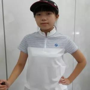 파라다이소 골프 아동 하프넥 스트라이프 _화이트 그린외 아동골프