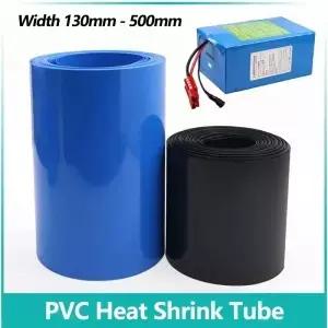 1/2/5m 너비 130mm500mm 18650 배터리 랩 PVC 열 수축 튜브 팩 절연 필름 케이스 케이블 슬리브