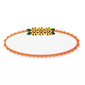 펠트 타원글자판(주황) (40X16cm) 환경꾸미기재료/게시판/만들기/재료/미술/메모/보드/인테리어/교실