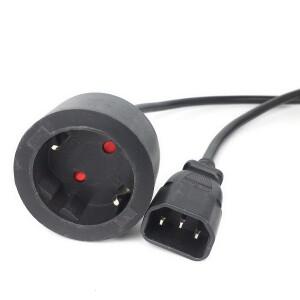 UPS PDU 전원 연장 코드 IEC 320 C14 남성-Schuko 유럽 여성 어댑터 케이블 30cm60cm