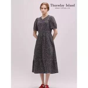 써스데이아일랜드 Thursday Island 레이스 배색 원피스 T244MOP235W
