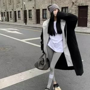 여성 코트 양털 후드