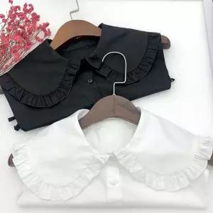 면 프릴 빅페이크 카라 레이어드 카라 페이크 카라