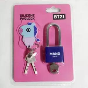 라인프렌즈 BT21 실리콘 자물쇠 망 MANG사물함키 열쇠 미니 잠금장치 사무실 창고 가정용 다용도 보안용품