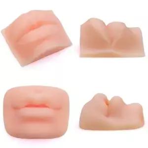 새로운 블레이딩 재사용 가능 3D 실리콘 입술 연습용 유럽형 솔리드 PMU 초보자 교육용 반영구 화장