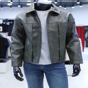 STCO 세이브존04 FW 비건 레더 스냅  점퍼 1JP24352