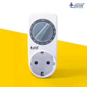 서준전기 SJP-D12H 12시간 타이머콘센트 배터리 과충전방지 아날로그타이머 전동킥보드충전