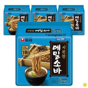 농심 메밀소바 라면 간식 야식 집밥 추천 5개입 4봉