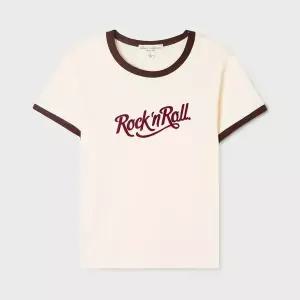 매장정품 WHO.A.U 후아유 Rock Lettering Ringer T-shirt(F) WHRAG3721F 1856675