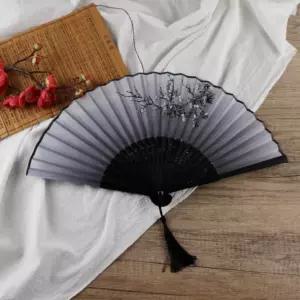 고급 대나무 전통 부채 합죽선 무용부채 오죽선 휴대용 접이식 캐릭터 전통 접는 손 부채