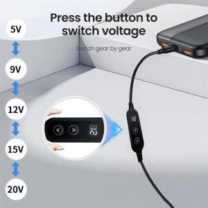 USB C to DC 파워 부스트 케이블 타입  충전 5V 12V 컨버터 어댑터 무선 라우터 TV용