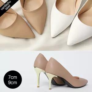 바닐라슈 자체제작 러빙유 스무스누벅 베이직 골드메탈힐 펌프스 7cm 9cm