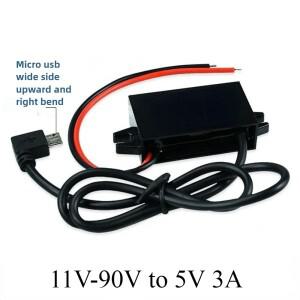 12V 24V 36V 48V 60V 72V 벅 변환 5V 3A USB DC-DC 스텝다운 전원 공급 장치 자동차 휴대폰 오토바이 충전