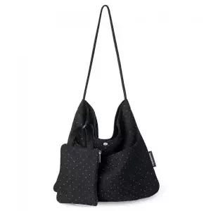 마스마룰즈 MASMARULEZ [x 장윤주][Pouch Set] Big rabbit cross eco bag_Twilight black5018253592 161065