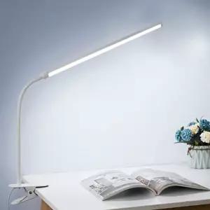 플렉시블 LED 집게 스탠드(58cm) (화이트) 미니 클립형 조명 책상 독서등 스탠드등