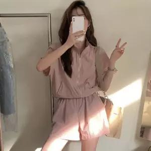 캐주얼 반팔 반바지 세트 여름 썸머 아노락 셋업
