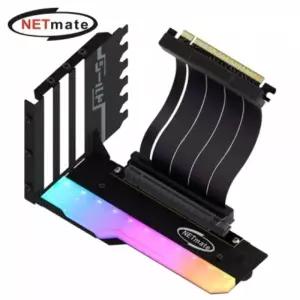 강원전자 넷메이트 PCI-E 4.0 라이저 케이블 ARGB 지지대 키트 (블랙) (EZDIY-FAB) NM-HPI3442