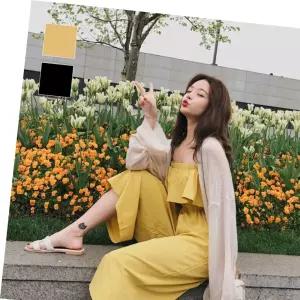 점프수트 멜빵바지 바지 점프수트멜빵바지 팬츠 하의 슬랙스 시원한 여성 여름