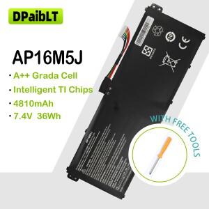 DPaibLT  37Wh 7.7V 3490mAh AP16M5J 노트북 배터리 Acer Aspire 1 3 A315-21 ES1 A114 A315 KT.00205.004
