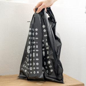 약국봉투 검정색 손잡이봉투 [소] 18(M4) x 42 200장 리그라운드 생분해 비닐봉지