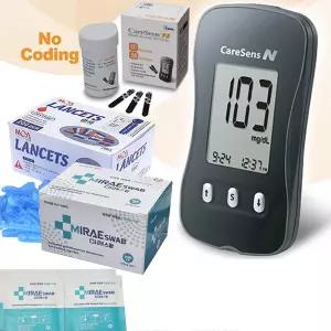 아이센스 케어센스N 노코딩 혈당측정기 풀세트 +시험지100매 + 소독솜100매 + 채혈침1박스