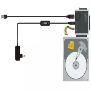 USB3.0 to 2.5 3.5형 SATA3 IDE SSD 하드디스크 데스크탑 노트북 연결 변환 데이타 복구 케이블 어댑터 젠