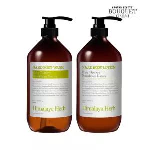 히말라야 허브나드 레몬민트향 1000ml 바디워시 x1개+바디로션 x1개