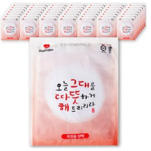 해피데이 핫팩 따뜻해 포켓용 휴대 손난로 100g 50개