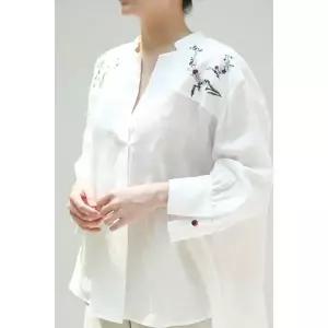 [롯데백화점]비꼴리끄 린넨 퍼프소매 블라우스 B232WB3150