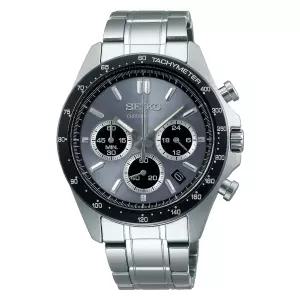 세이코 SBTR027 남성 메탈 손목 시계 쿼츠 크르노 그래프 Seiko 블루 그레이