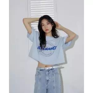 갤러리아 LAP 원형 레터링 크랍 박시티셔츠 AR2CT561