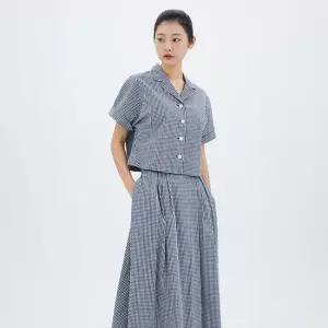 랩 [LAP SET-상의)반팔 4버튼 셔츠 AR2WB471_DG