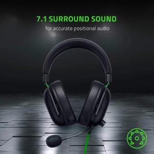 Razer BlackShark V2 X 유선 E스포츠 헤드셋, 고급 패시브 노이즈 캔슬링, 7.1 서라운드 사운드, 하이퍼클