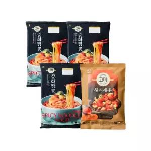 CJ 고메 중화짬뽕 652gx3개+고메 바삭탱글한 칠리새우 300g